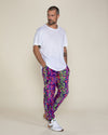 Men's Designer Sweatpants | Neon Disco Cat