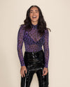 Women's Purple Mesh Bodysuit | Violet Panther