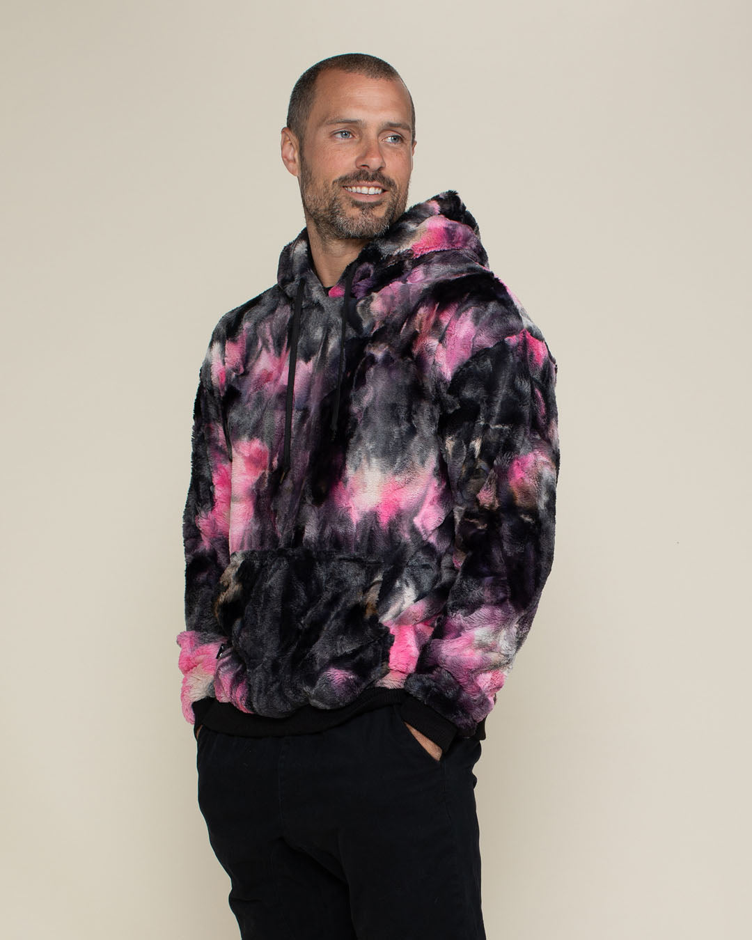 Neon Disco Cat Classic ULTRA SOFT Faux Fur Puffer Jacket | Men's
