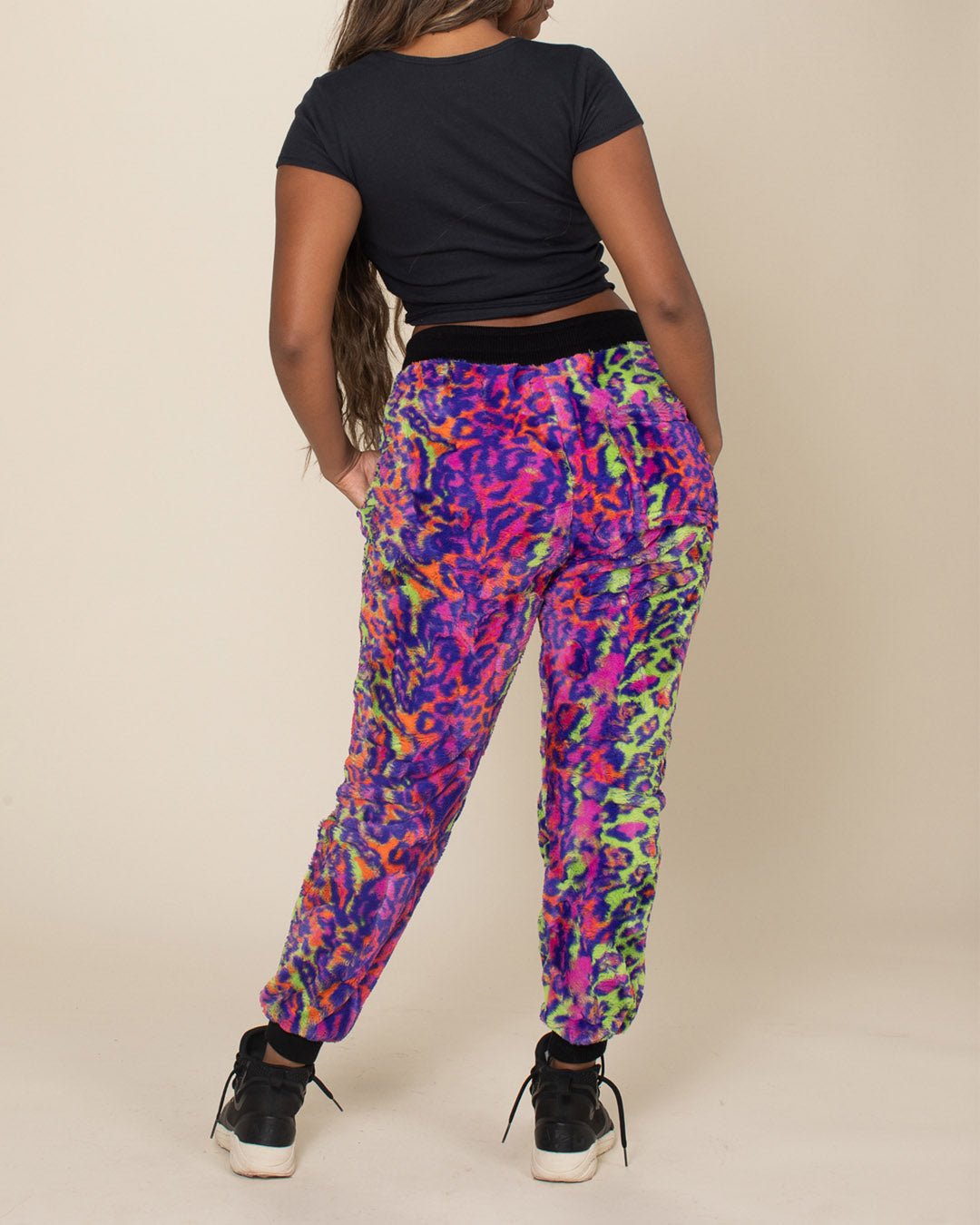 Women's Lounge Pants | Neon Disco Kitty