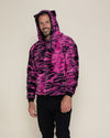 Classic Men's Fur Hoodie | Pink Raspberry Tiger