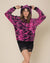 Classic Women's Fur Hoodie | Pink Raspberry Tiger