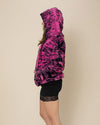 Classic Women's Fur Hoodie | Pink Raspberry Tiger