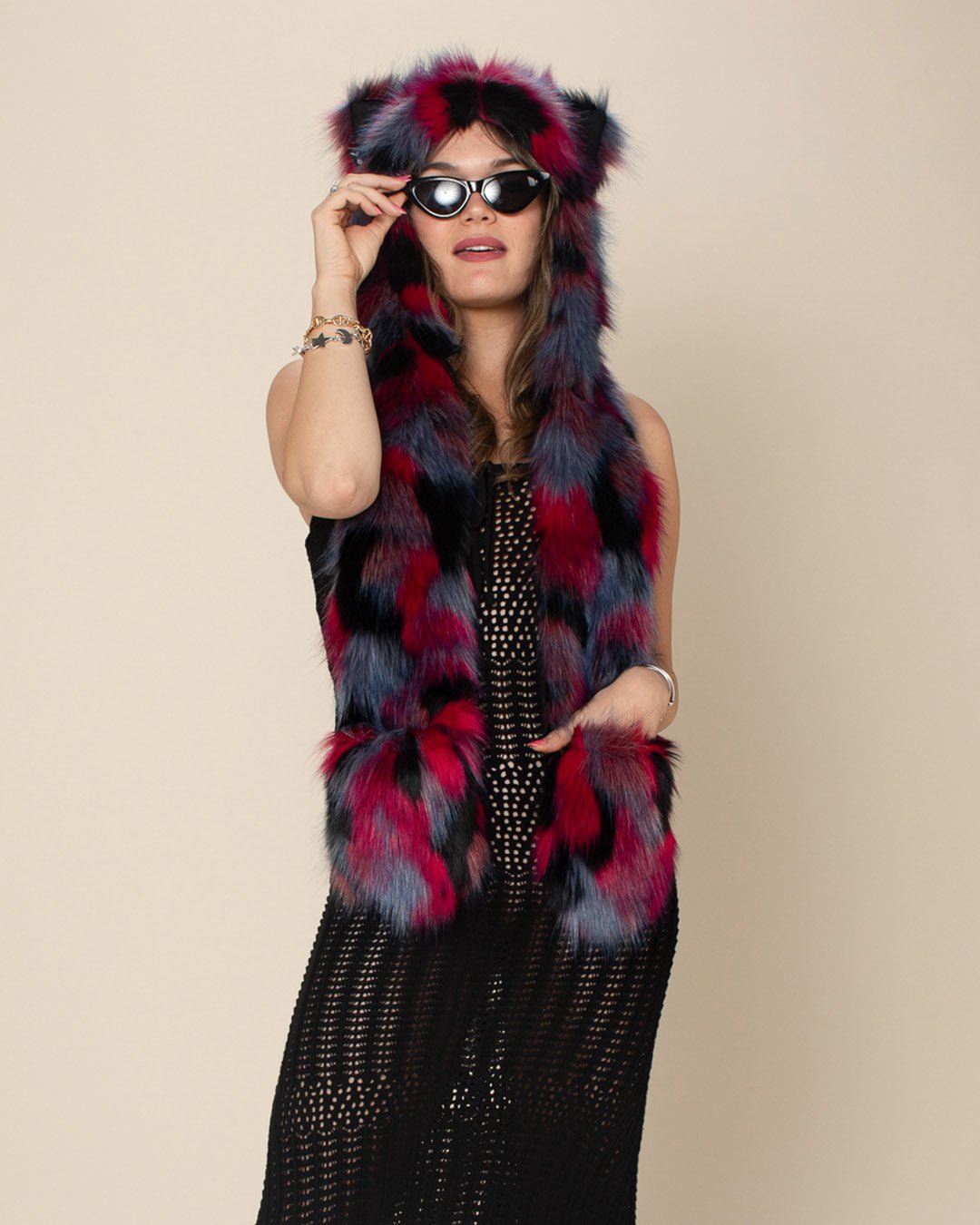 Crimson Cat Collector Edition Faux Fur Hood | Women's