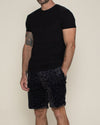 Slate Leopard Ultra Soft Faux Fur Sweat Shorts | Men's