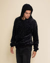 Men's Fur Hoodie | Slate Black Leopard