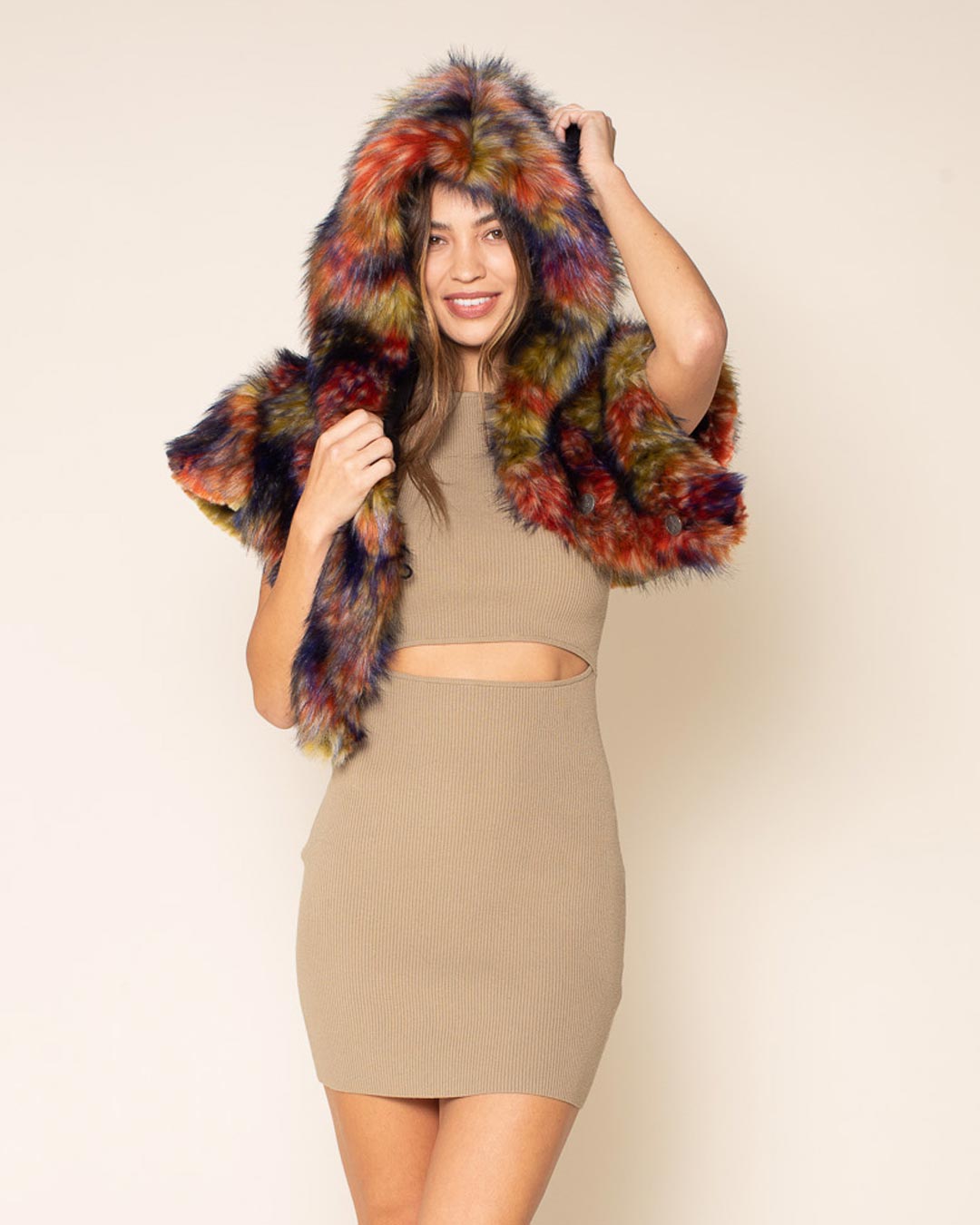 Parrot Collector Edition Hooded Faux Fur Shawl | Women's