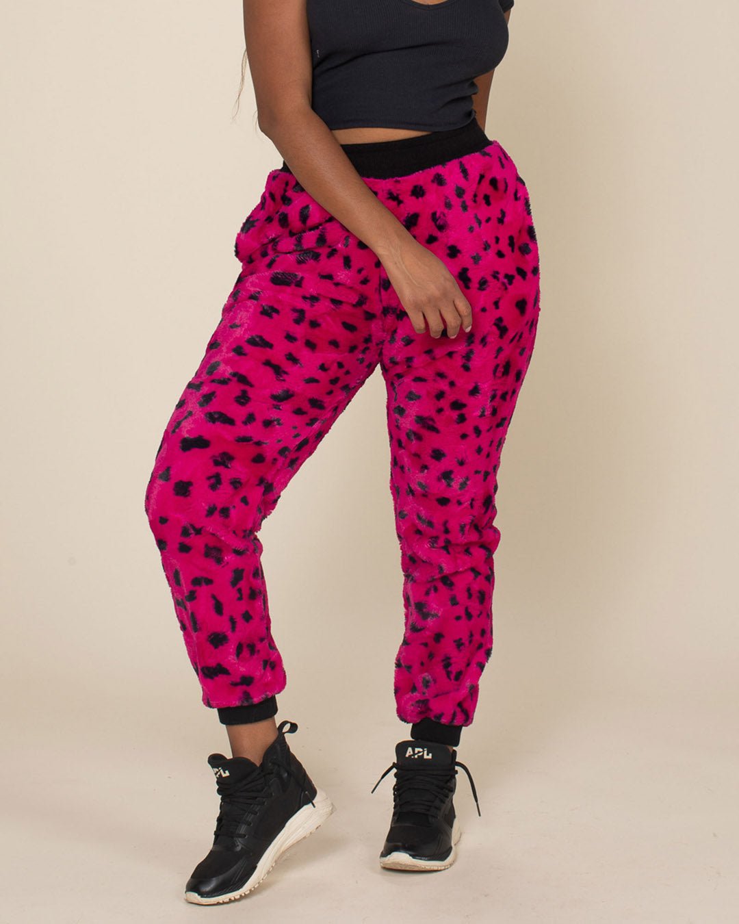 Pink Cheetah ULTRA SOFT Faux Fur Sweatpants | Women's