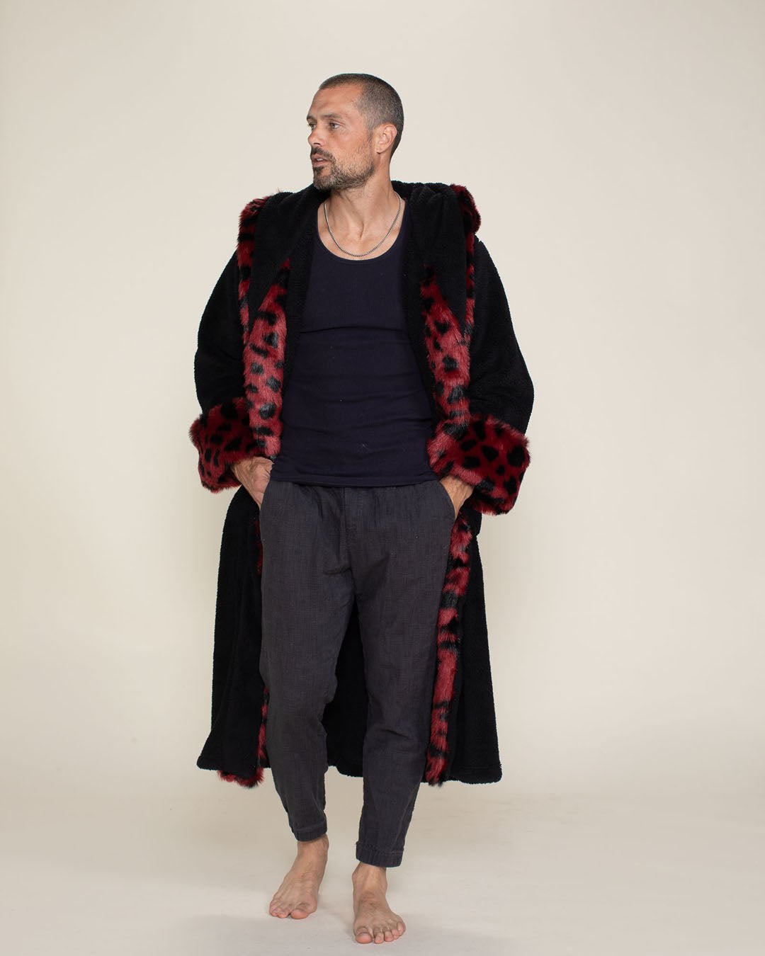 Wild Cat Classic Faux Fur Robe | Men's