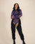 Women's Purple Mesh Bodysuit | Violet Panther