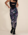 Women's Velvet Leggings | Black and Pink Sailor Kitty