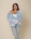 Women's Colorful Faux Fur Jacket | Aurora Shaggy Alpaca