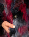 Women's Colorful Faux Fur Jacket | Crimson Cat