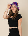 Women's Fur Bucket Hat | Neon Disco Kitty