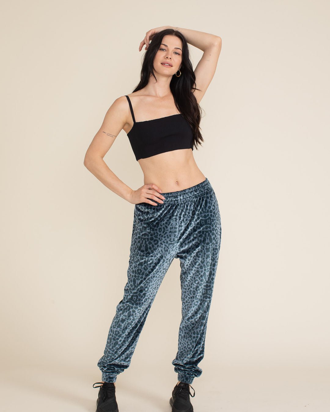 Black Panther Velvet Jogger | Women's