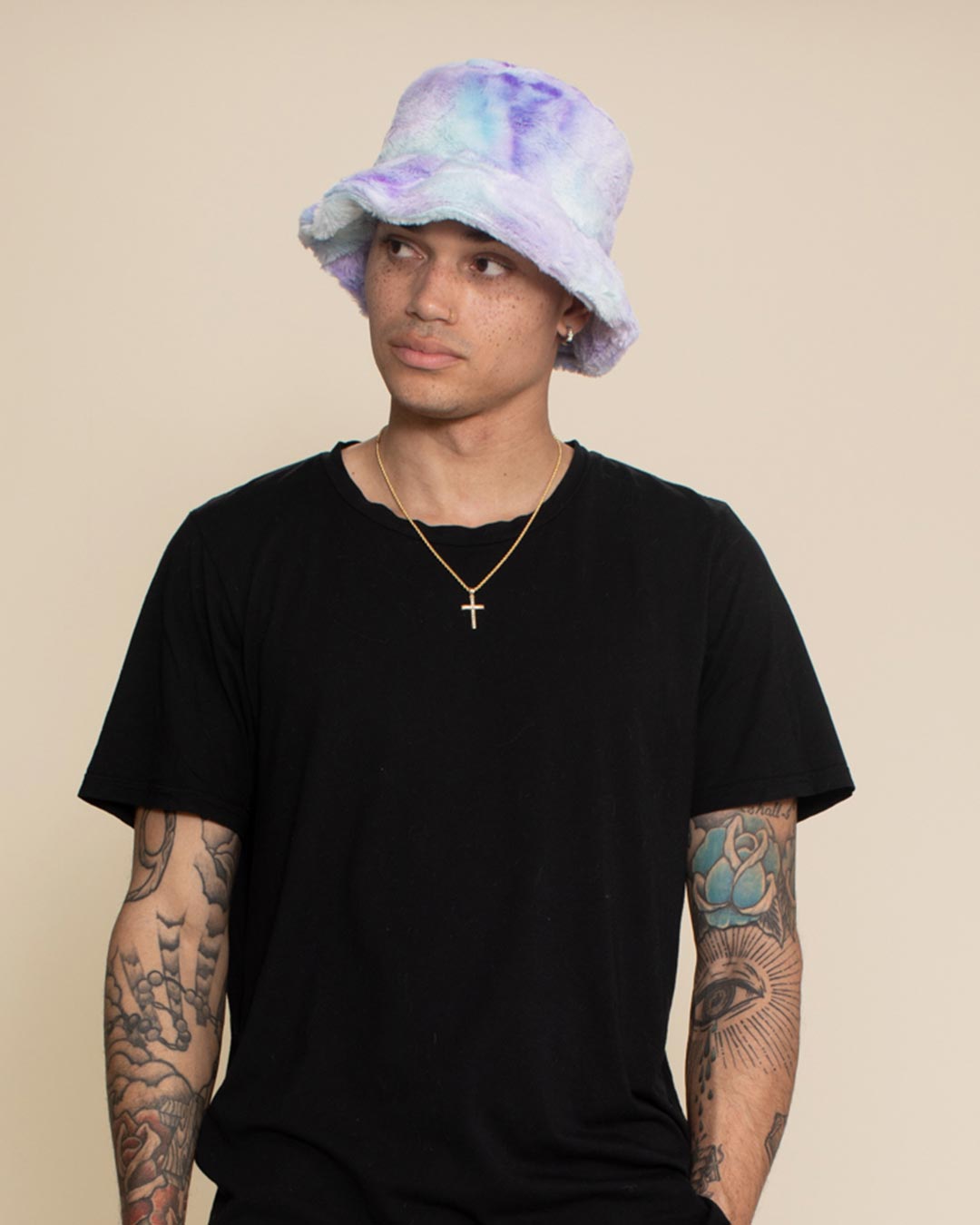 Men's Fur Bucket Hat | Tie Dye Mer-Cat