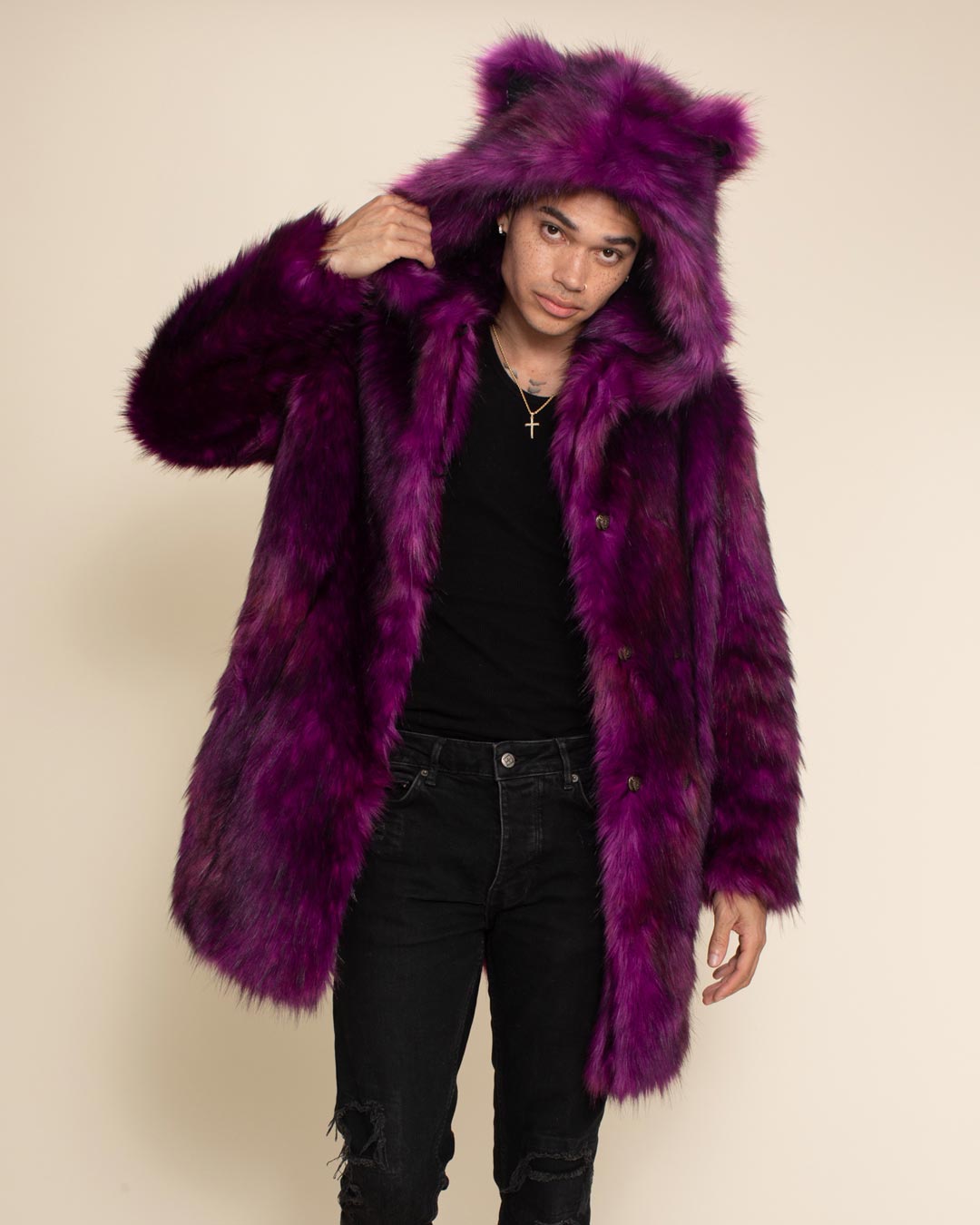 Purple Panther Classic Faux Fur Coat Men s SpiritHoods