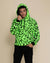 Men's Fur Hoodie | Neon Green Leopard