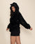 Classic Women's Fur Hoodie | Black Panther