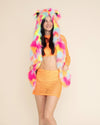 Neon Calico Kitty Collector Edition Faux Fur Hood | Women's