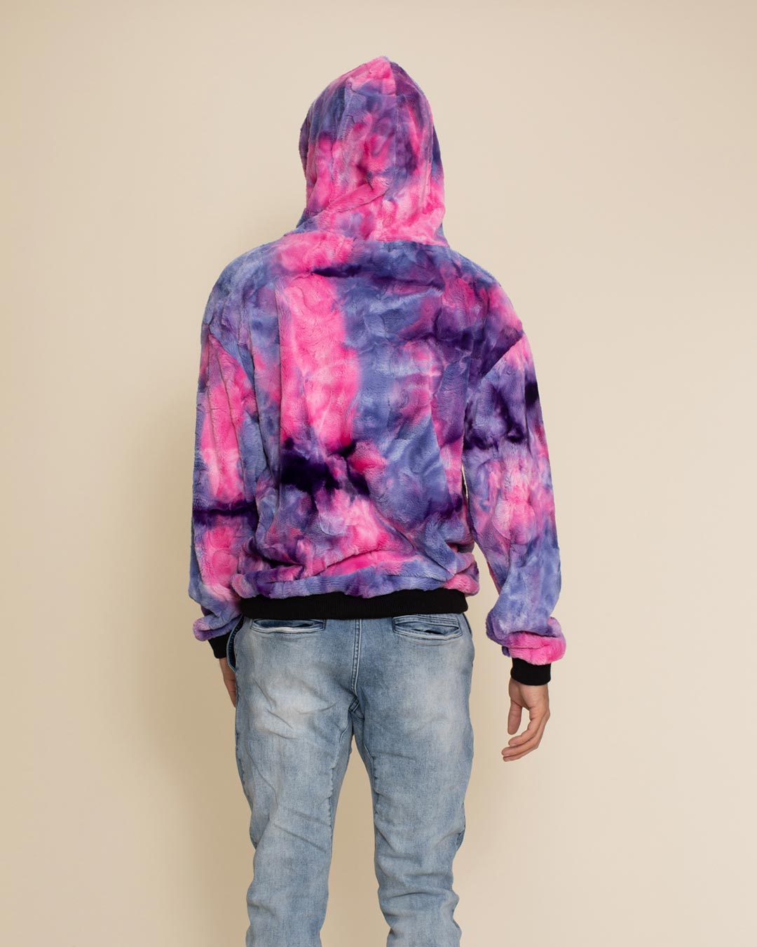 Men's Fur Hoodie | Tie-Dye Cotton Candy Cat