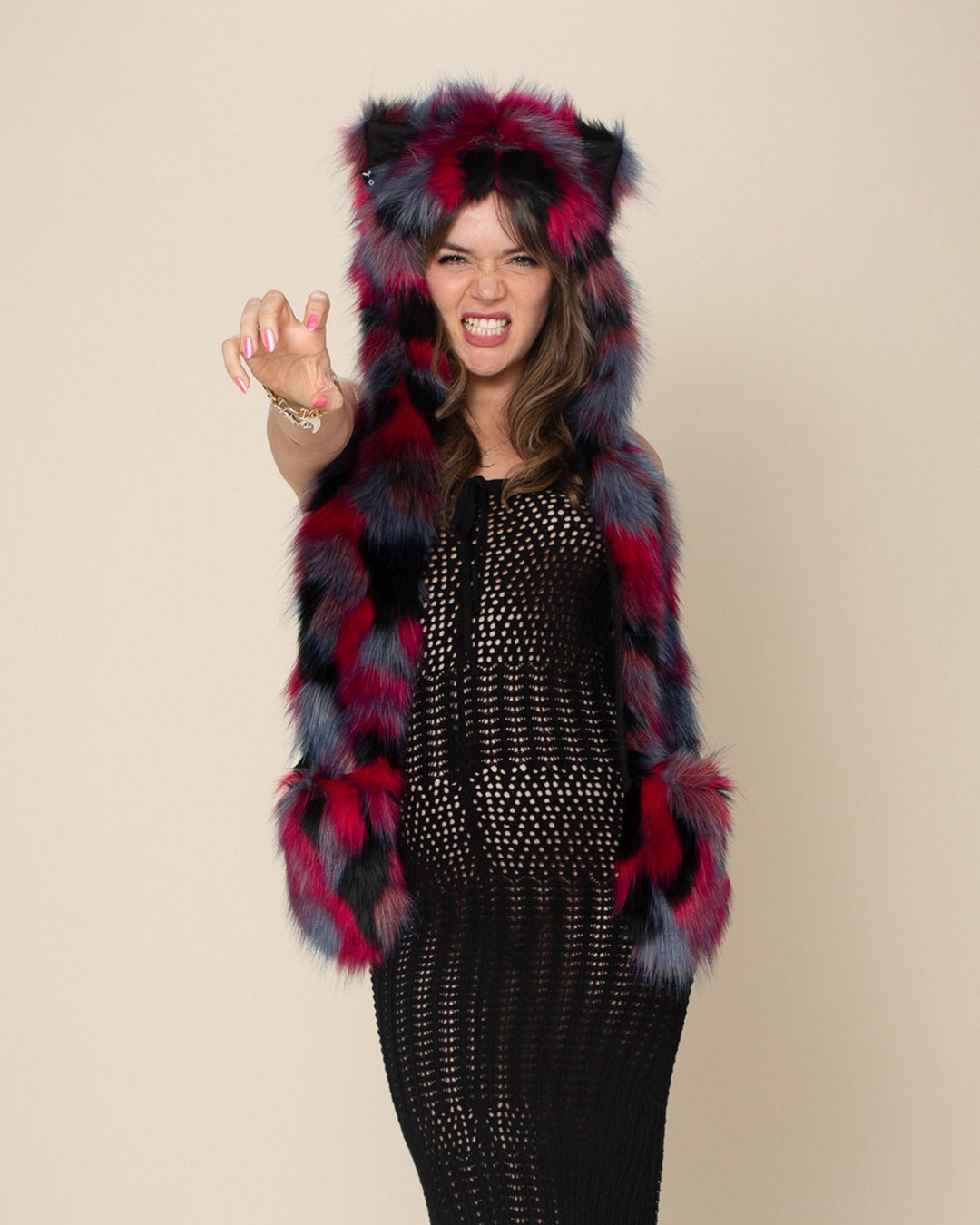 Crimson Cat Collector Edition Faux Fur Hood | Women's