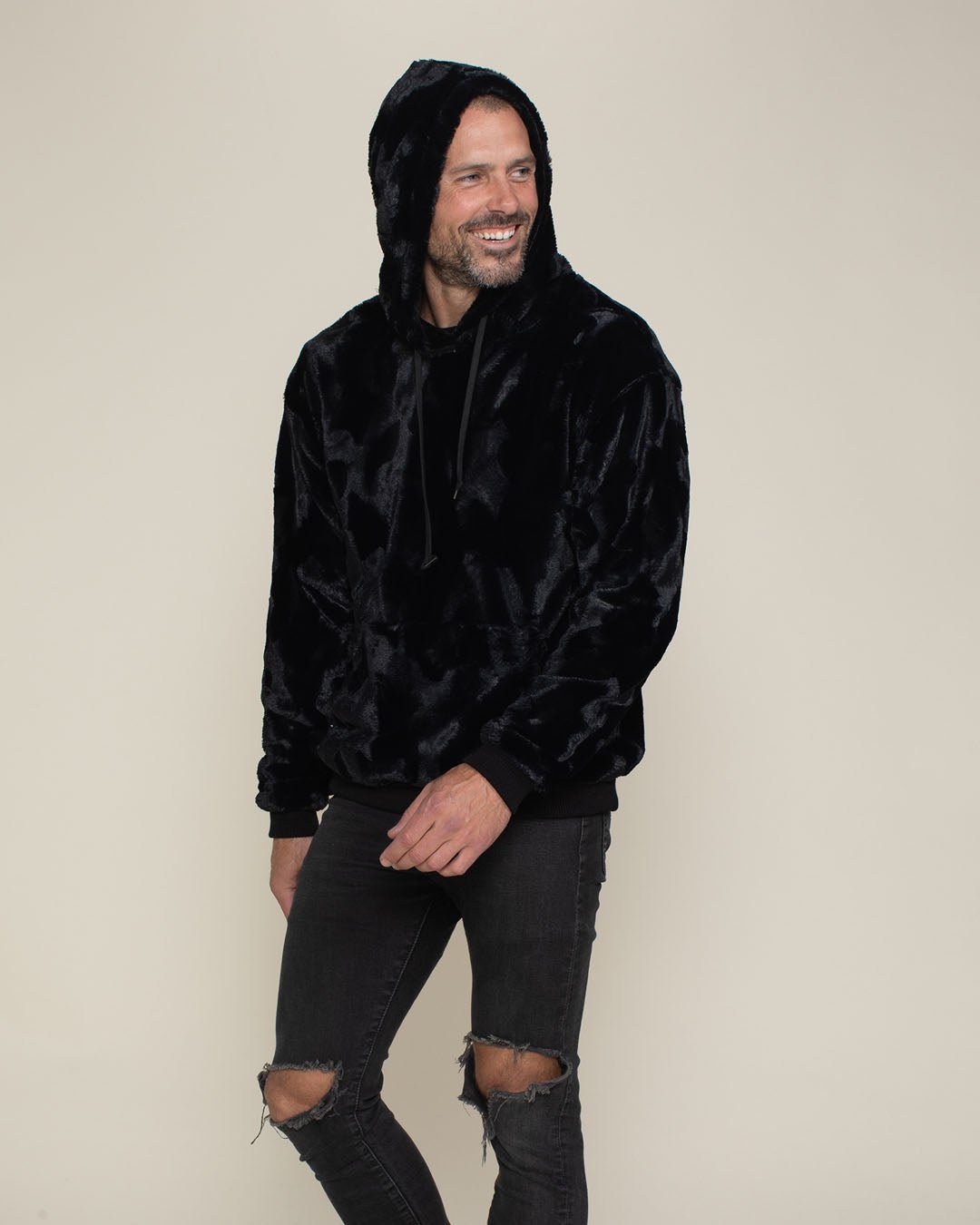 Men's Fur Hoodie | Black Panther