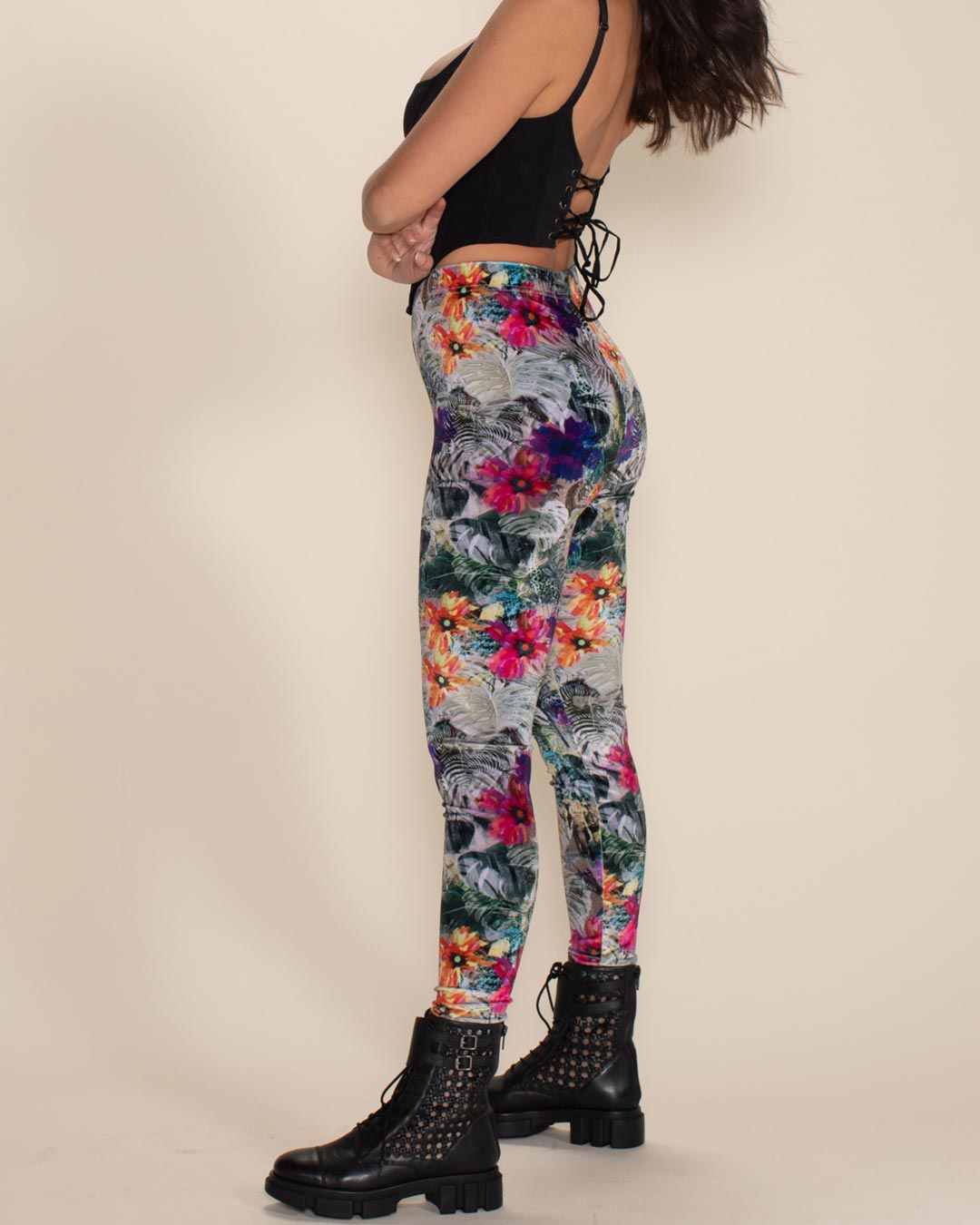 Safari Garden Velvet Leggings | Women's