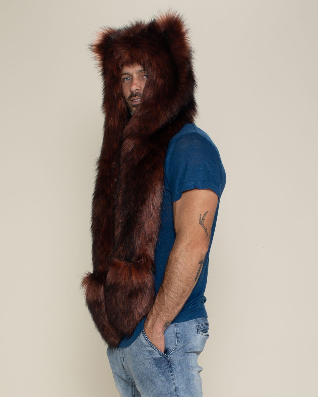 Ethiopian Red Wolf Collector Edition Faux Fur Hood | Men's