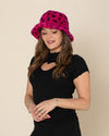 Women's Fur Bucket Hat | Pink Cheetah