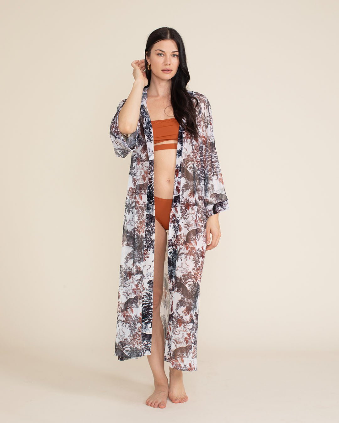 Women's Festival Kimono Mesh | Toile Leopard