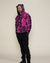 Classic Men's Fur Hoodie | Pink Raspberry Tiger