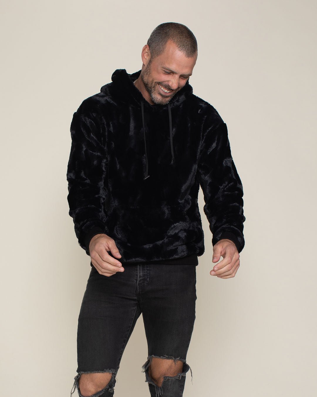 Men's Fur Hoodie | Black Panther