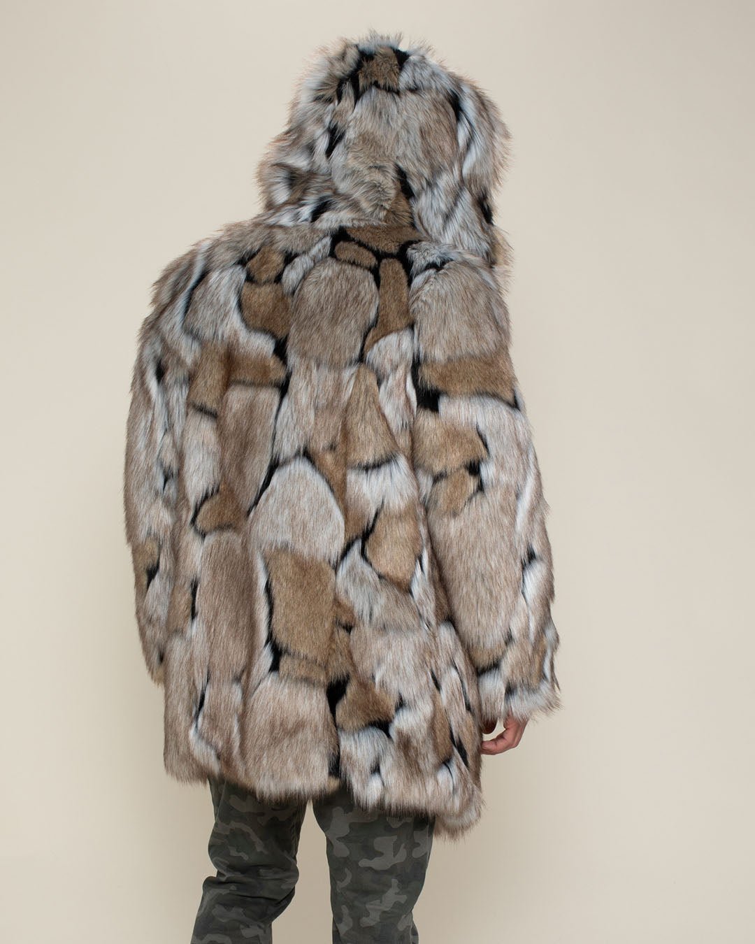 Men s Faux Fur Coat With Hood Wolverine SpiritHoods