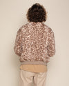 Men's Faux Fur Jacket | Tan Strawberry Leopard