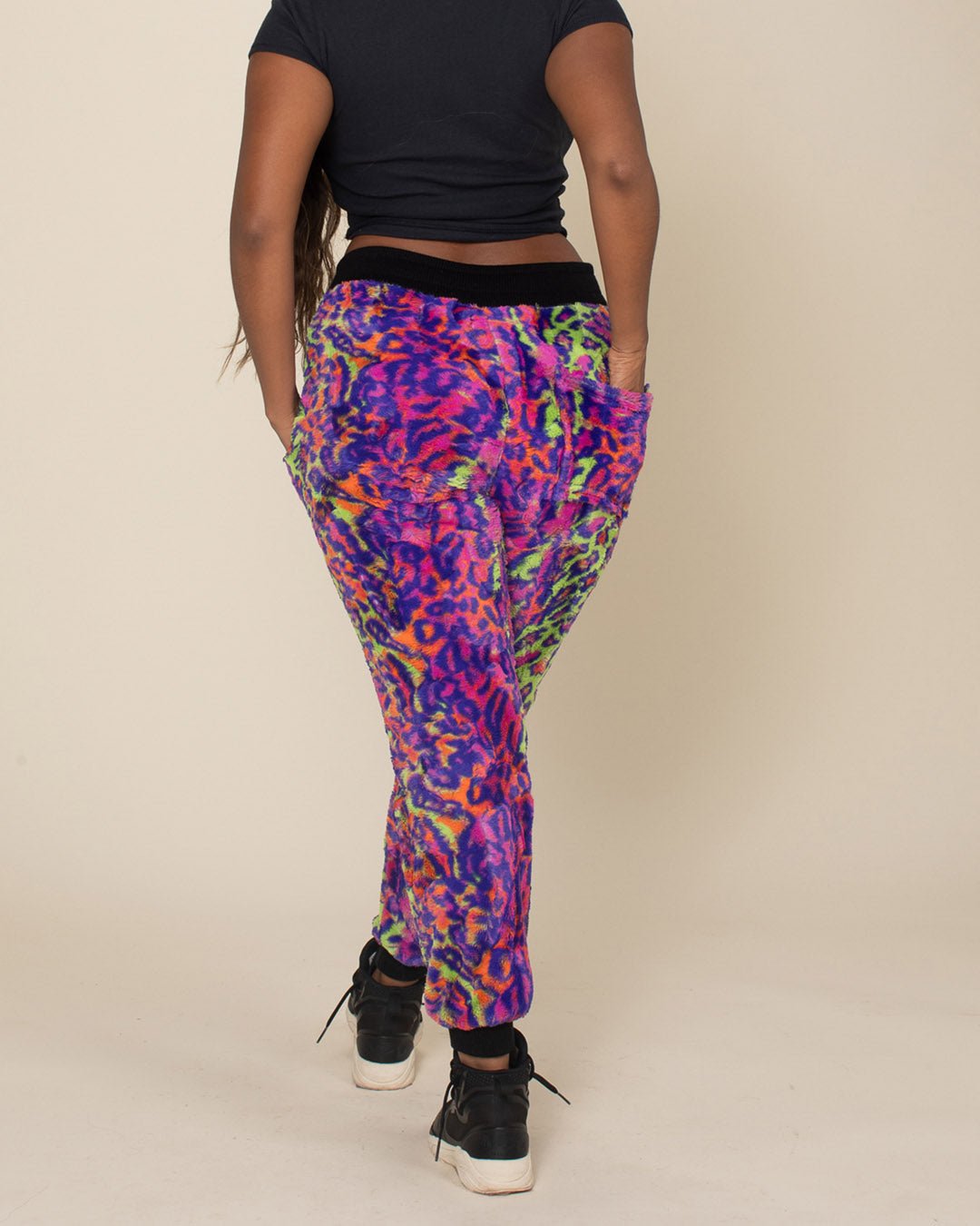 Women's Lounge Pants | Neon Disco Kitty