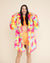 Hooded Women's Faux Fur Coat | Neon Calico Kitty