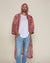 Rose Crocodile Hooded Burnout Velvet Kimono | Men's