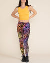 Women's Velvet Leggings | Sunset Leopard