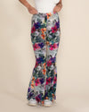 Women's Velvet Flare Pant | Safari Garden