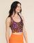 Sunset Leopard Velvet Crop Tank Top | Women's