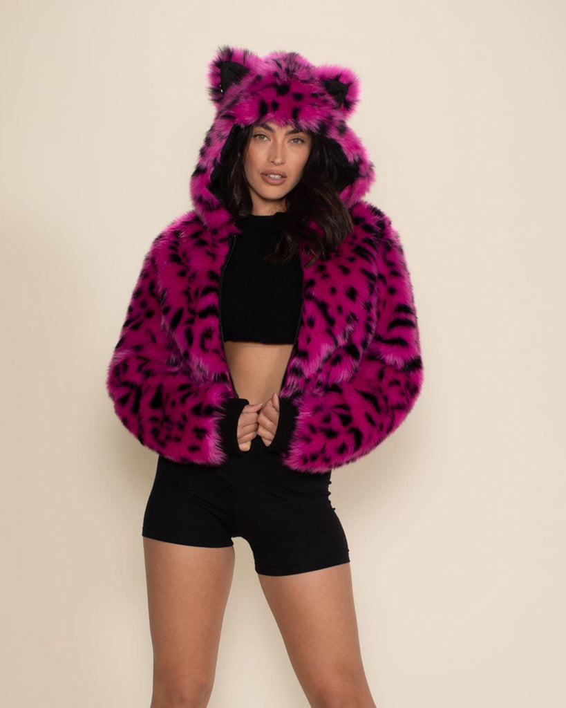 PINK store limited edition black faux fur jacket size small