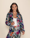 Safari Garden Hooded Velvet Cropped Jacket  | Women's