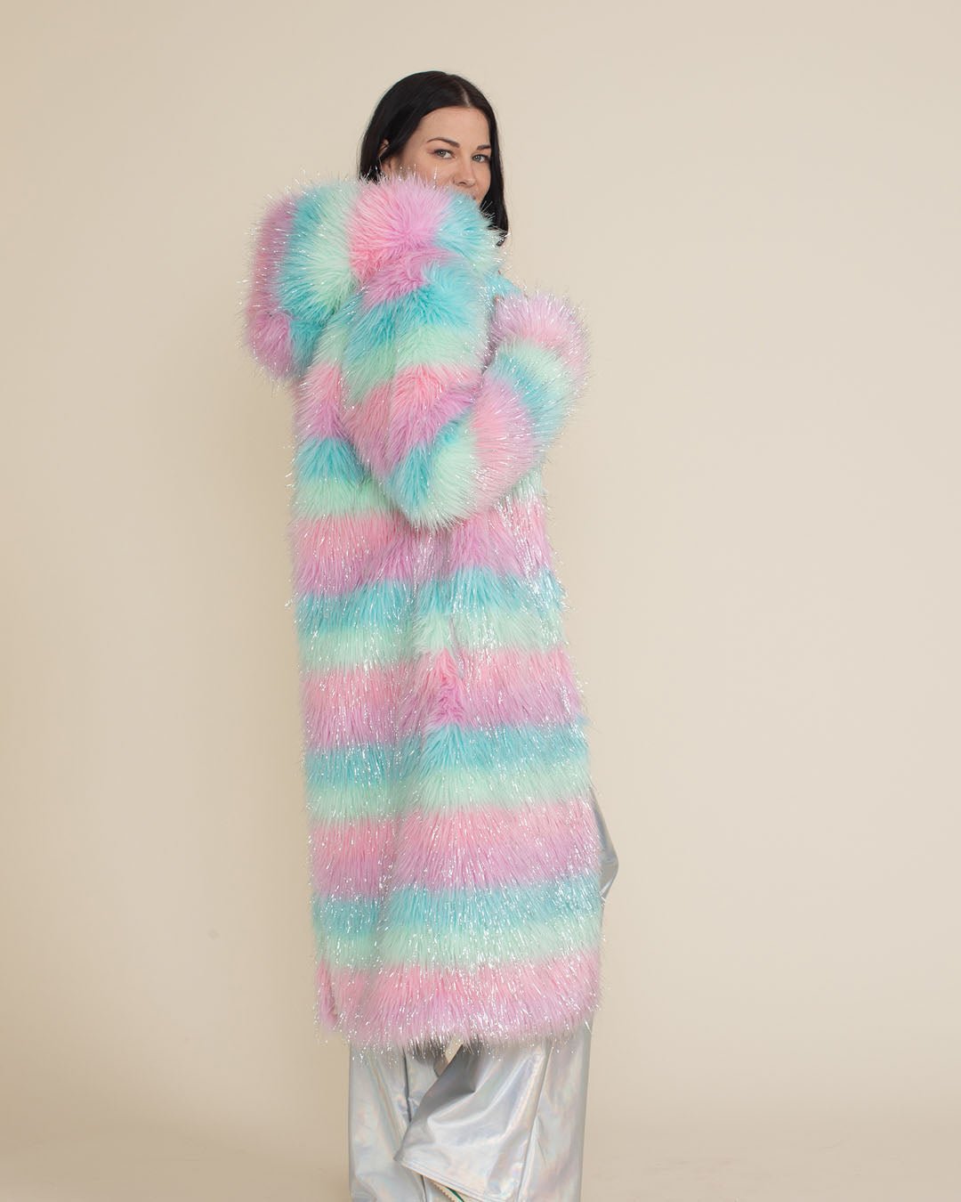 Hooded Women's Long Faux Fur Coat | Doll Party