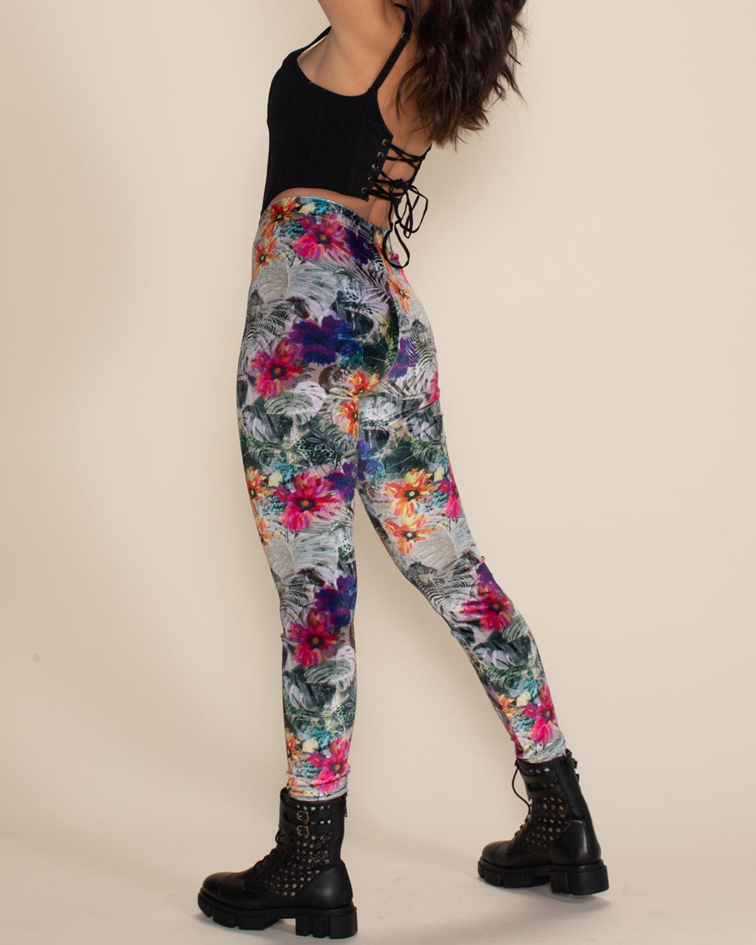 Safari Garden Velvet Leggings | Women's