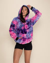 Women's Fur Hoodie | Tie-Dye Cotton Candy Kitty