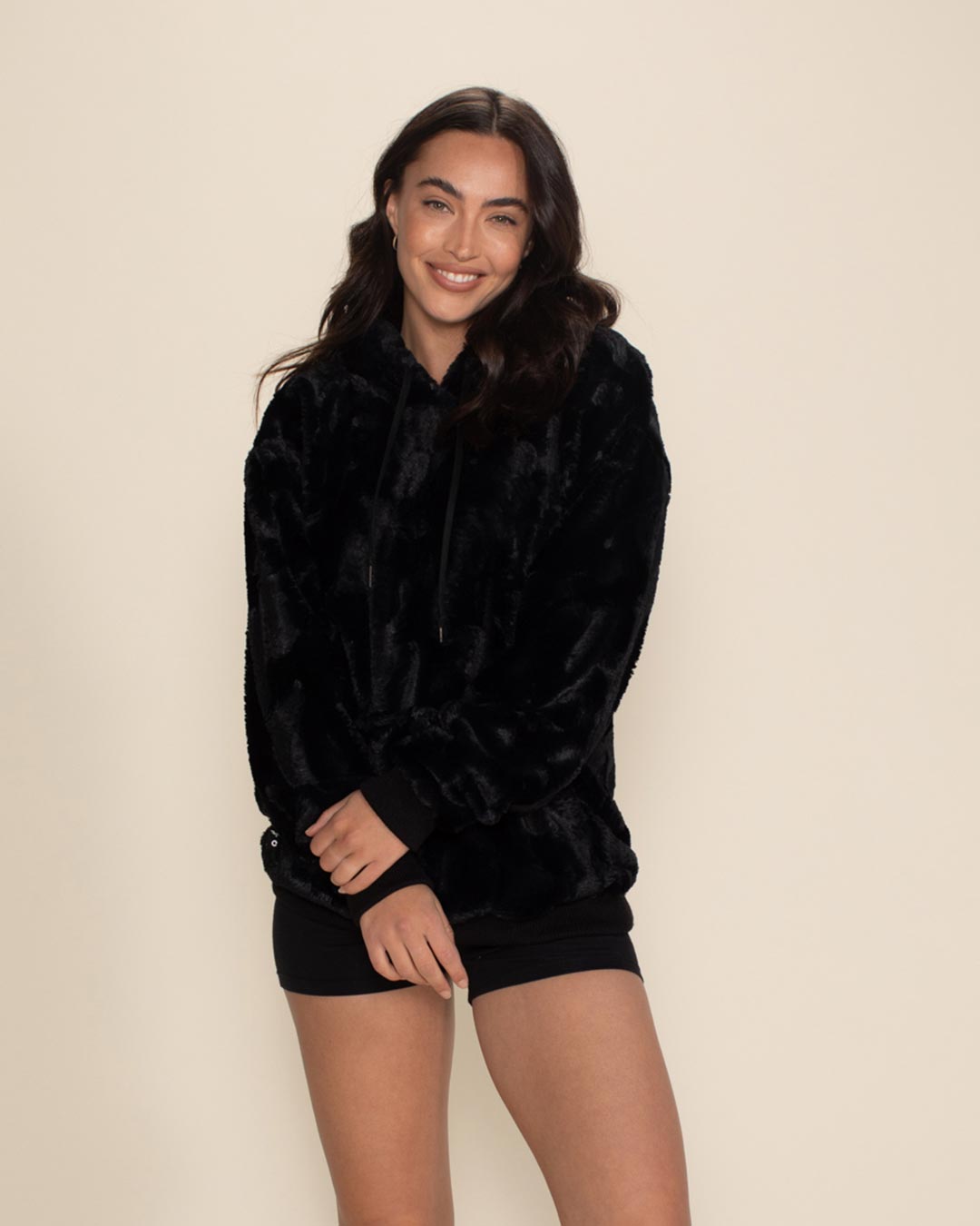 Women's Fur Hoodie | Black Panther