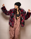 Women's Colorful Faux Fur Jacket | Crimson Cat