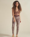 Zebra High-Waisted Velvet Leggings | Women's