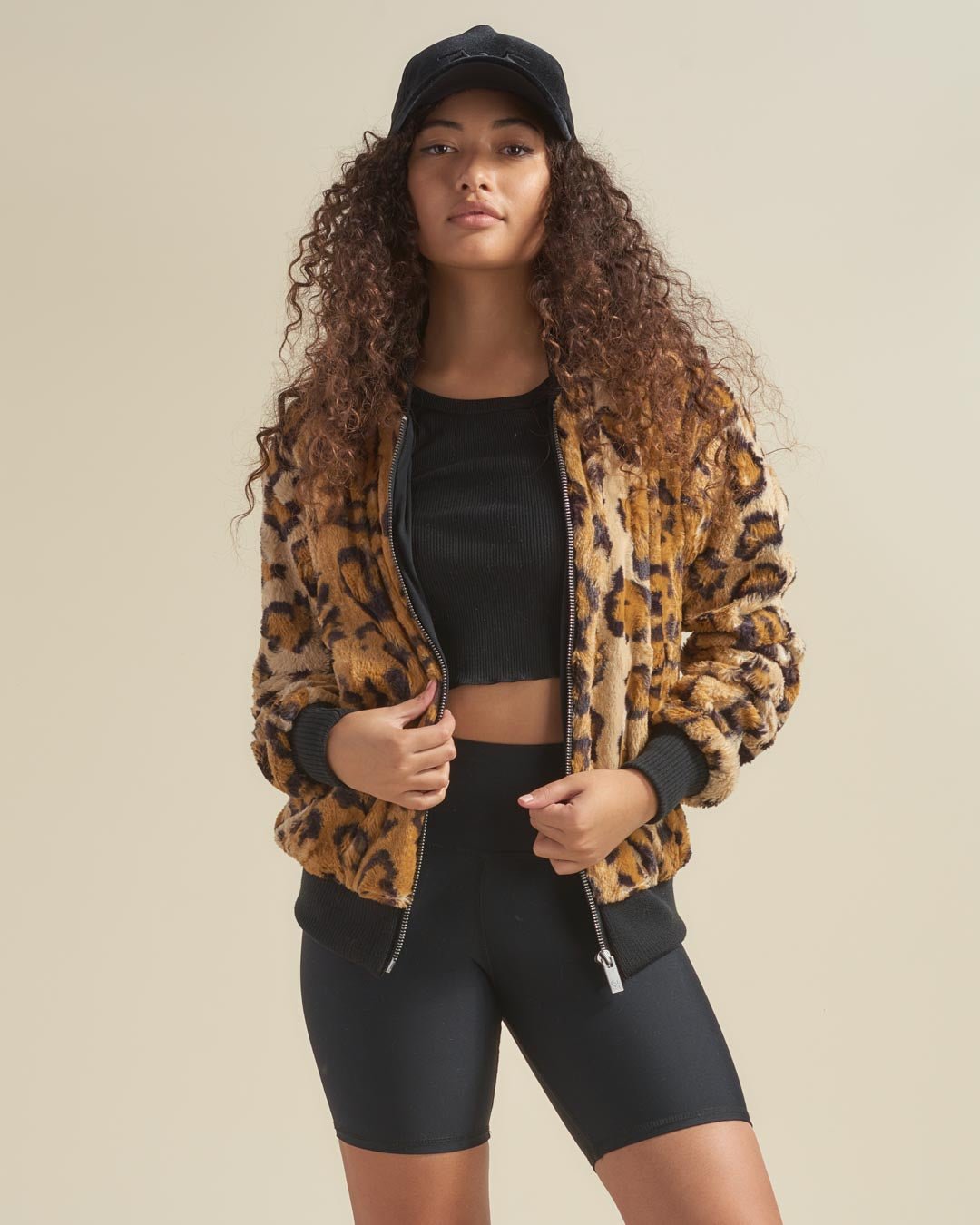 Leopard bomber jacket womens best sale